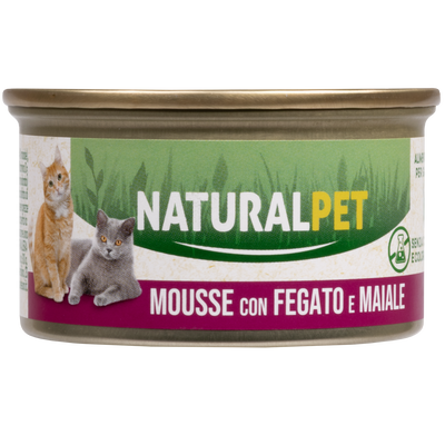 Naturalpet Cat Adult Mousse Fegato e maiale 85gr