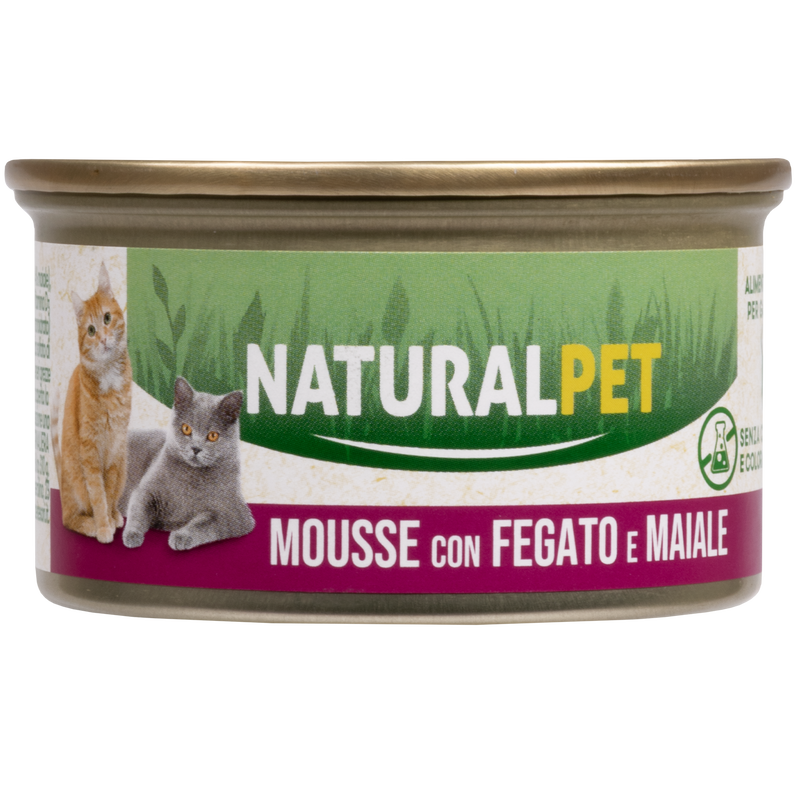 Naturalpet Cat Adult Mousse Fegato e maiale 85gr
