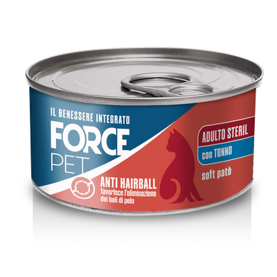 Forcepet Cat Adult Steril Anti Hairball soft pat&egrave; con tonno 85gr