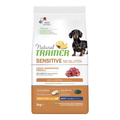 Natural Trainer Sensitive Dog No Gluten Small & Toy Adult con Agnello 2 kg.