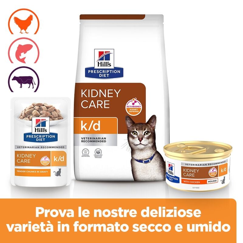 Hill's Prescription Diet k/d Alimento Umido per gatti adulti con Pollo 85 gr