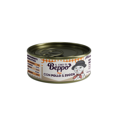 Il Cibo di Beppo Cat Adult Steril paté con pollo&zucca 85gr