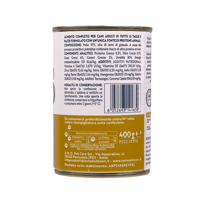 Monopro Dog Adult All Breeds Patè Pollo 400 gr