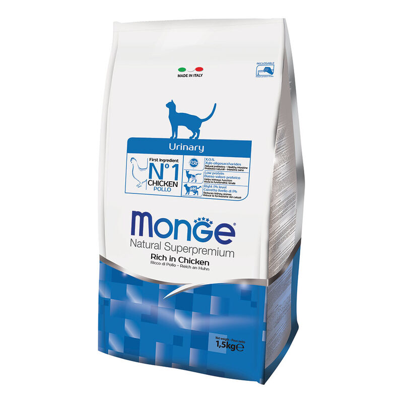 Monge Natural Superpremium Urinary per gatti adulti Ricco di Pollo 1,5 kg