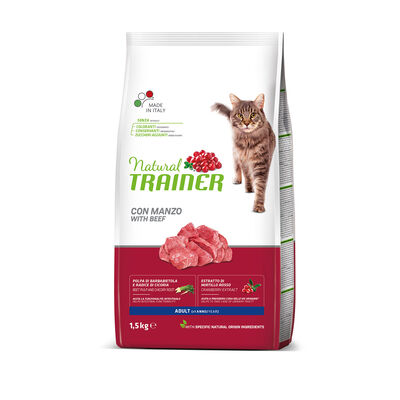 Natural Trainer Cat Adult con Manzo 1,5 kg