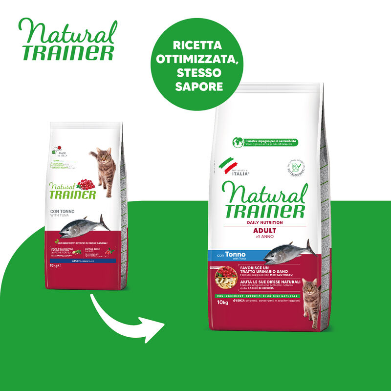Natural Trainer Cat Adult con Tonno 10 kg