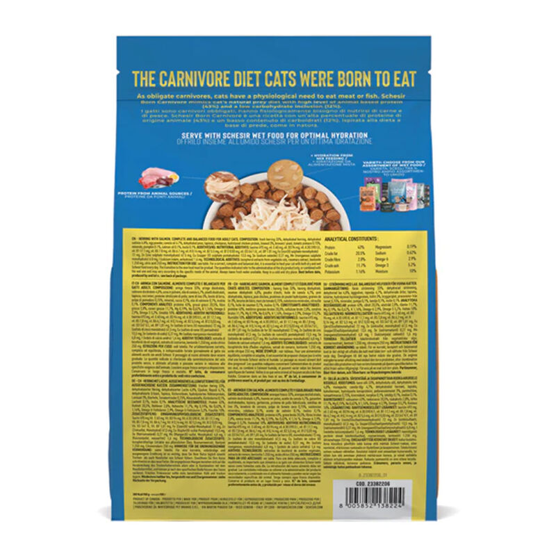 Schesir Born Carnivore Cat Adult Aringa con Salmone 1,25 kg