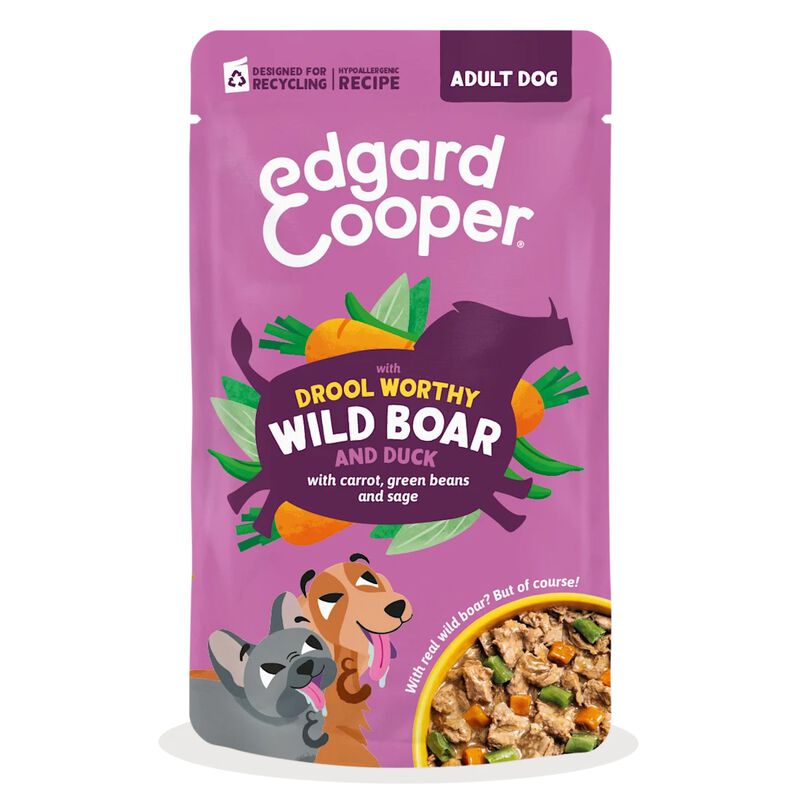 Edgard & Cooper Cibo umido per cani adulti Cinghiale a Anatra 150 gr