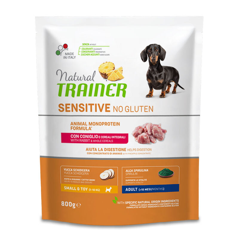 Natural Trainer Dog Adult Mini Sensitive Gluten Free con Coniglio 800 gr