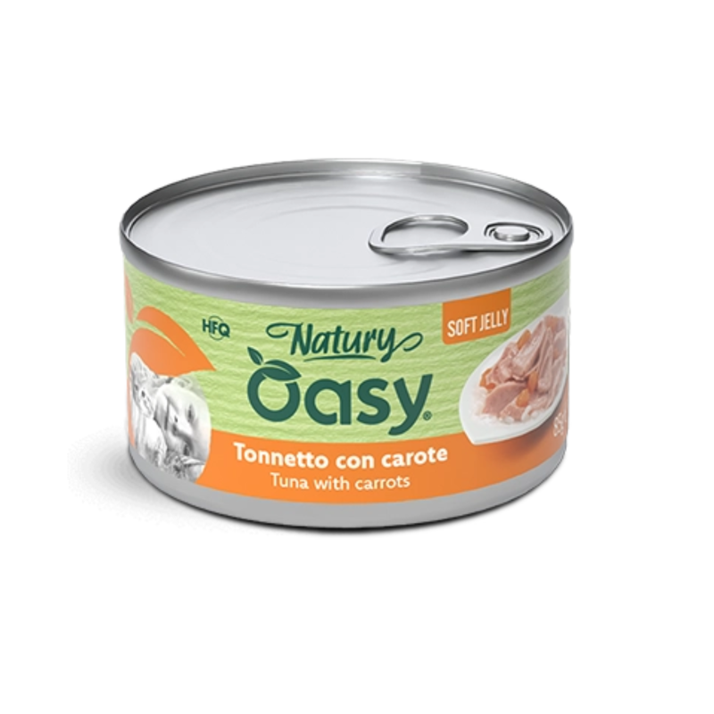 Oasy Natury Cat Adult Tonnetto con carote in jelly 150gr