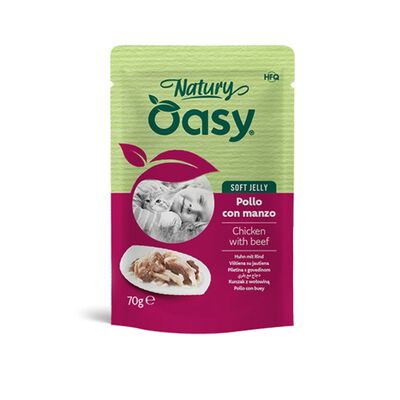 Oasy Natury cat adult Pollo con Manzo 70 gr