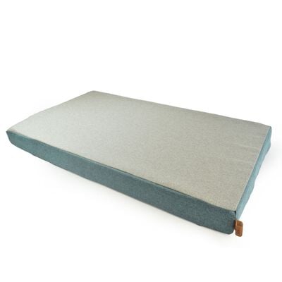 L'Isola dei Tesori Materasso per cani in Memory Grigio e Verde Mare 60x100x8 cm