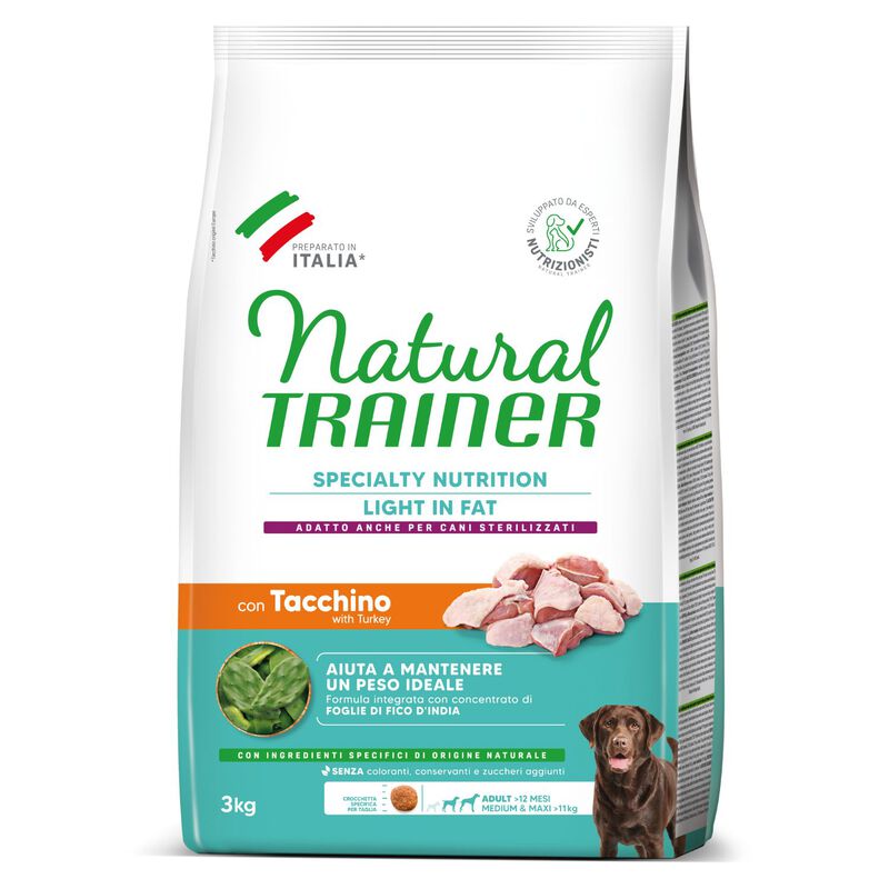 Natural Trainer Dog Ideal Weight Medium & Maxi Adult con Carni bianche 3 kg