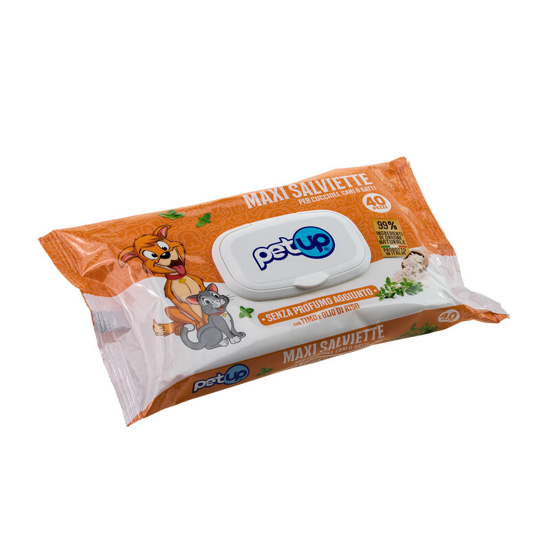 Petup Maxi Salviette Senza Profumo 40 pz