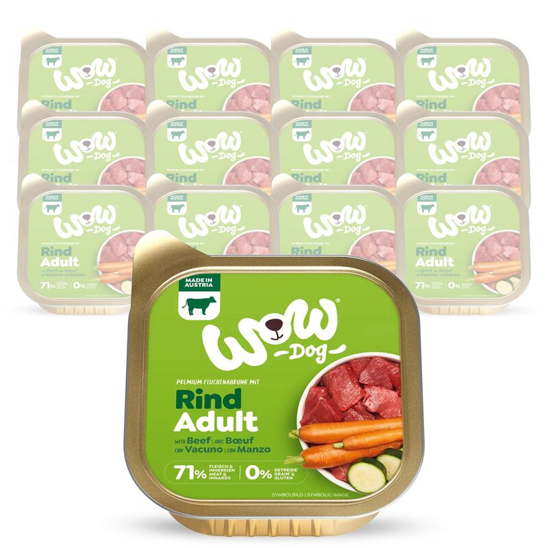 Wow Dog Adult Manzo con Carote e Zucchine 150 gr