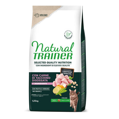 Natural Trainer Selected Quality Nutrition Cat Steril con Tacchino 1.25kg