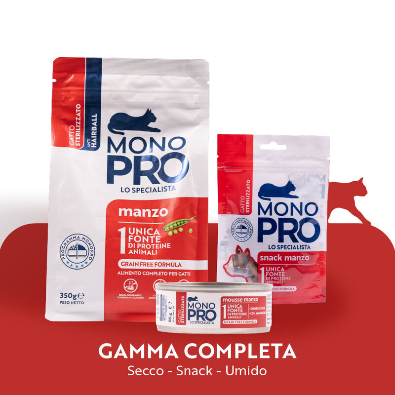 Monopro Cat Sterilised Manzo 350gr