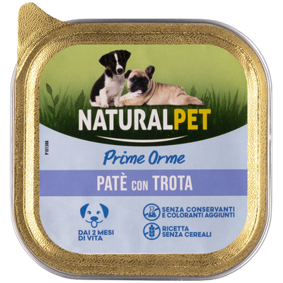 Naturalpet Prime Orme Puppy paté con Trota 150gr