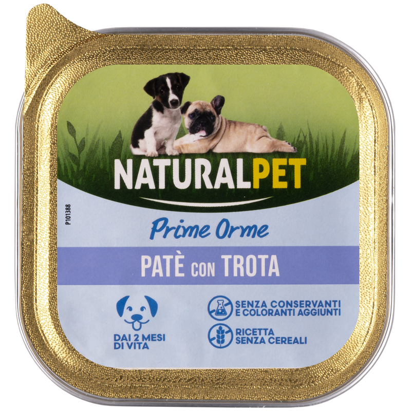 Naturalpet Prime Orme Puppy paté con Trota 150gr