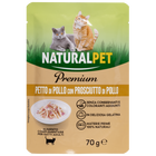 Naturalpet Premium Cat Adult Petto di Pollo con Prosciutto di Pollo 70g