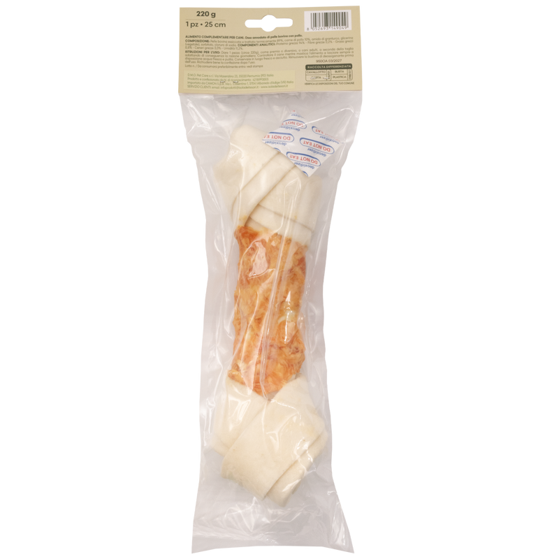 Crancito's Dog Adult Osso annodato di pelle bovina con pollo 25cm 1pz