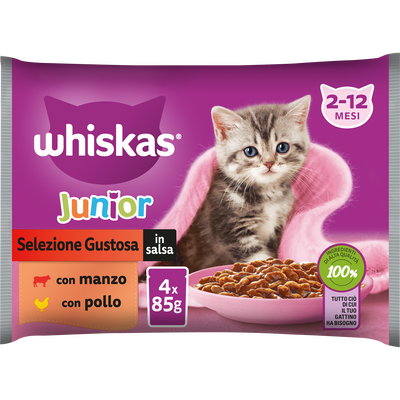 Whiskas Cat Junior Selezione Gustosa in salsa 4x85gr