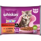 Whiskas Cat Junior Selezione Gustosa in salsa 4x85gr image number 0