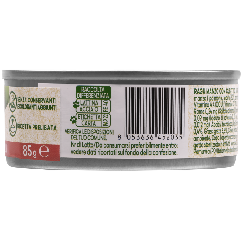 Naturalpet Cat Sterilised I ragù Manzo con cubetti di arrosto di pollo 85gr