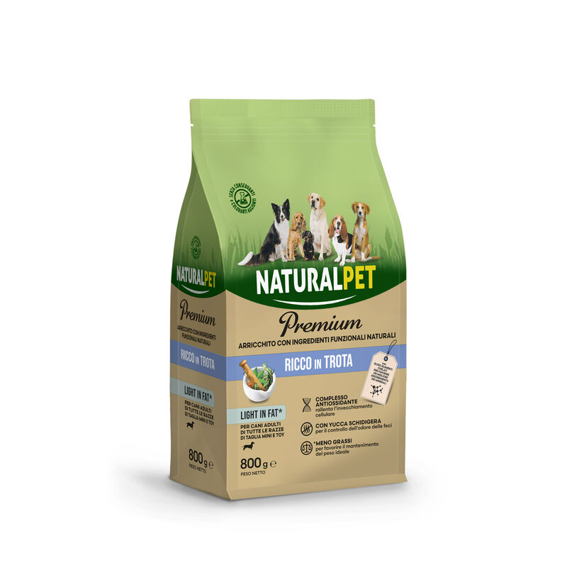 Naturalpet Premium Dog Mini alla Trota Light In Fat 800 gr