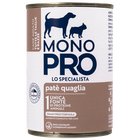 Monopro Dog Adult All breeds Patè Quaglia 400 gr