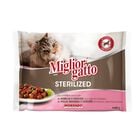 Migliorgatto Cat  Sterilized Bocconcini in Salsa Assortiti Carne 4 x 85 gr
