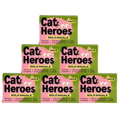 Cat Heroes Pat&eacute; Solo Maiale 95gr