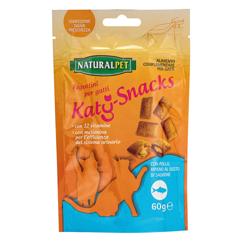 Naturalpet Katy Snacks con Pollo e Salmone 60 gr.