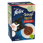 Felix Soup Cat Adult Filetti Manzo Pollo e Agnello 6x48 gr image number 0