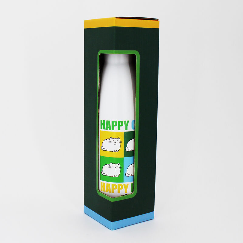 Borraccia termica con stampa Happy Cat