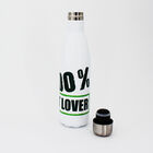 Borraccia termica bianca con stampa verde 100% Pet Lover