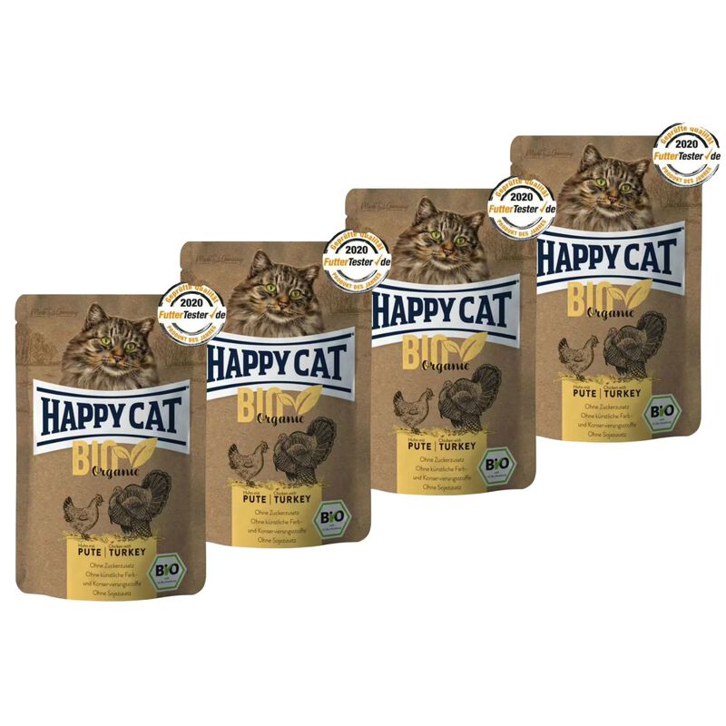 Happy Cat Bio con Pollo e tacchino 85 gr