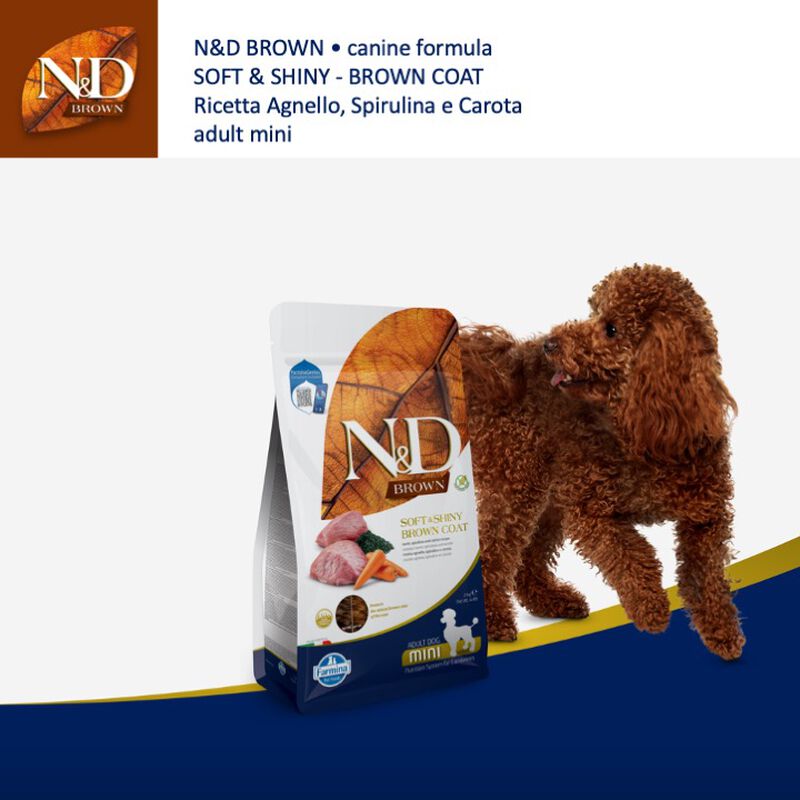Farmina N&D Brown Dog Adult Mini Agnello Spirulina e carote 2 kg