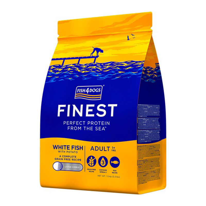 Fish4dogs Finest Dog Adult Large Pesce Bianco 1,5 kg