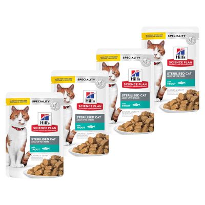 Hill's Science Plan Cat Adult Sterilised con Trota 85 gr