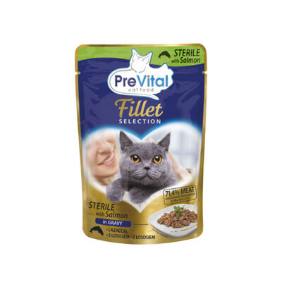 Prevital Cat Sterilised Filetti Salmone in salsa 85gr