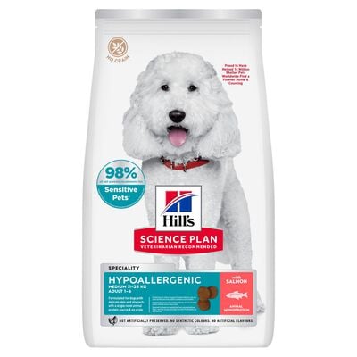 Hill's Science Plan Hypoallergenic Dog Adult Medium Monoprotein Salmone 14Kg
