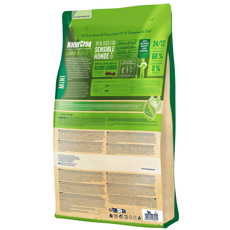 Happy Dog Adult Mini NaturCroq Agnello e riso 800 gr