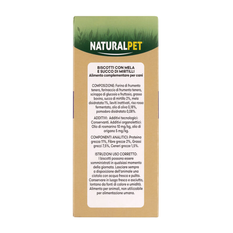 Naturalpet Premium Biscotti con mela e mirtilli 200 gr
