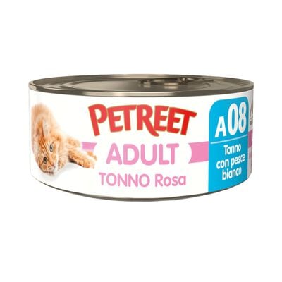 Petreet Cat Tonno rosa Tonno con pesce bianco 70 gr