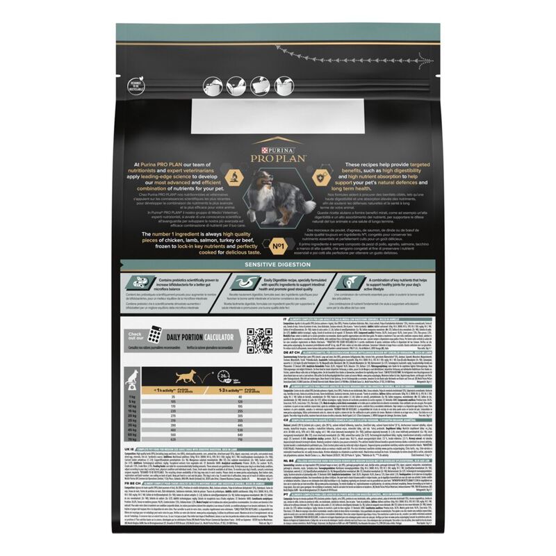 Purina Pro Plan Dog Adult Medium Sensitive Digestion Agnello 3 kg