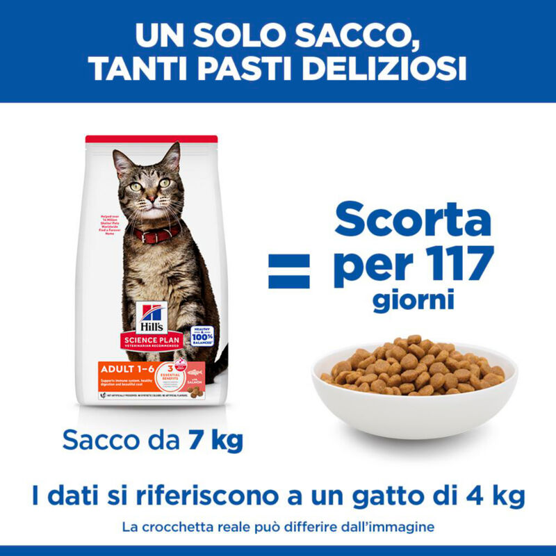 Hill's Science Plan Cat Adult 1-6 con Salmone 10 kg
