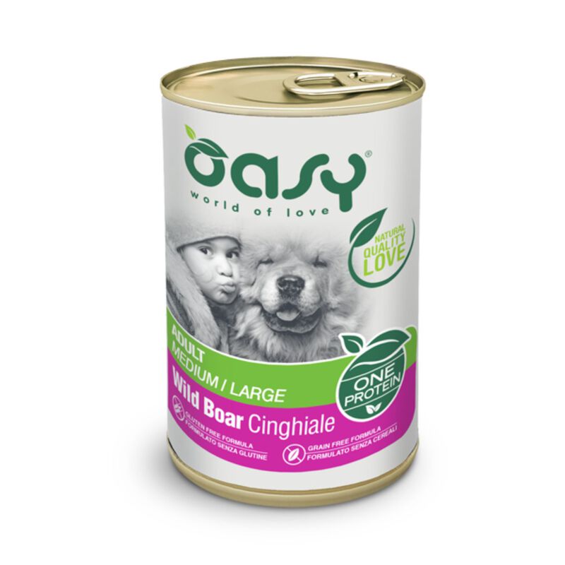 Oasy Dog Adult Medium Large One Protein Cinghiale 400 gr