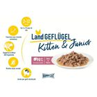 Happy Cat Kitten & Junior Farm Poultry con Pollame in Salsa 85 gr