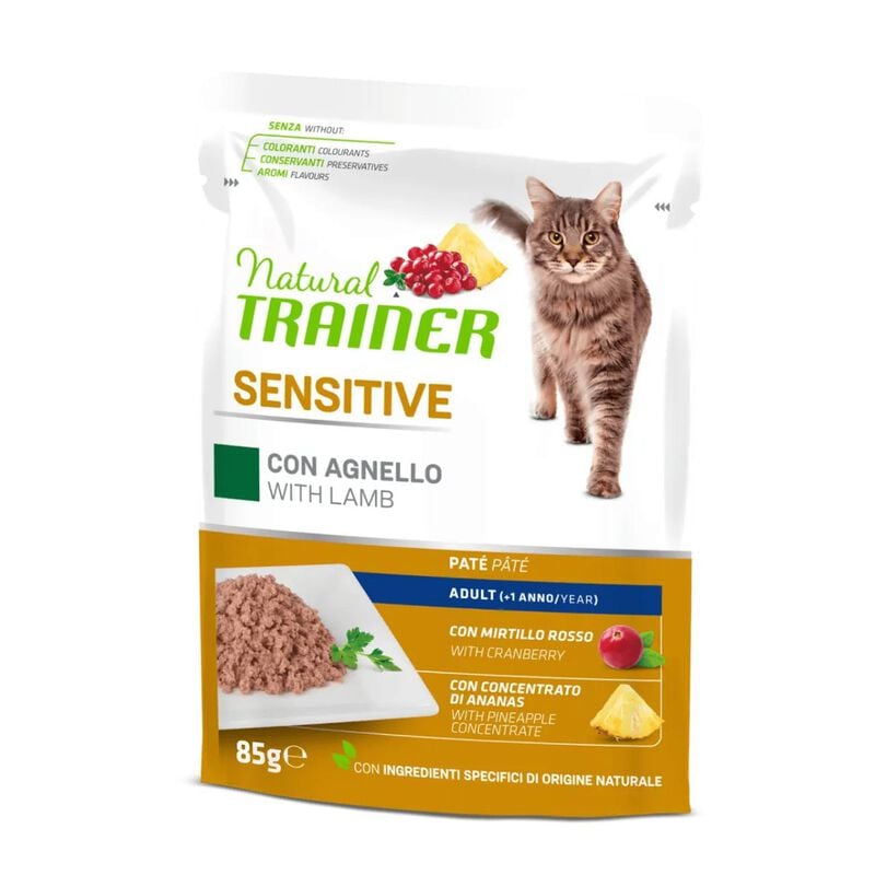 Natural Trainer Cat Sensitive Agnello 85 gr
